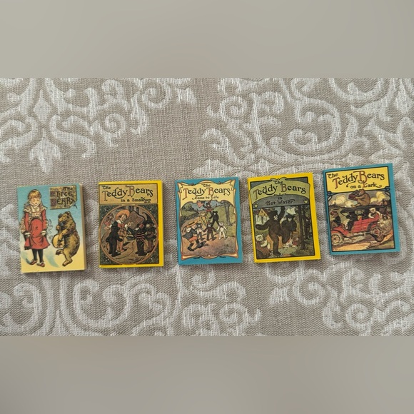 Merrimack Miniature Teddy Bear Books Set Of 5 - Picture 1 of 9